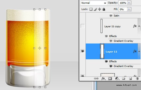 Shiny Cold Beer Glass Illustration with colorfull liquid inside and splashing effect.Create realistic glossy glass with liquid in them, make reflections and shadows